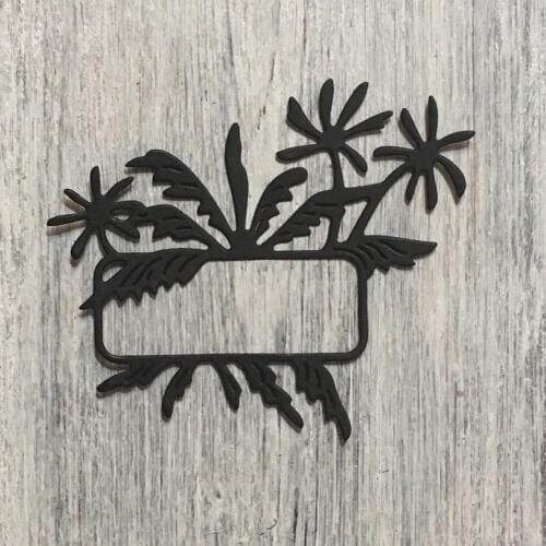 ArtScrap Frame with palm trees For Metal Cutting Stencils For DIY Scrapbooking Craft Embossing Die Cuts | Art: 228