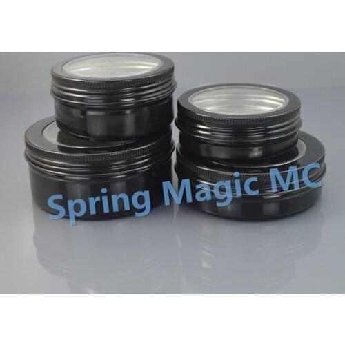100g150g Empty black Aluminum Cream Jar Tin Hair wax Cream Case Cosmetic Pot Lip Balm Eye Cream Portable Refillable jars