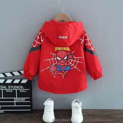 Disney 2021 Fashion Girl Boy SpiderMan Jacket Spring and Autumn New Kid Jacket Clothes Cartoon Jacket Print Kid Clothes