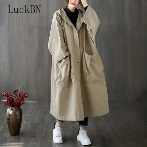 LuckBN Women's Long Raincoats
