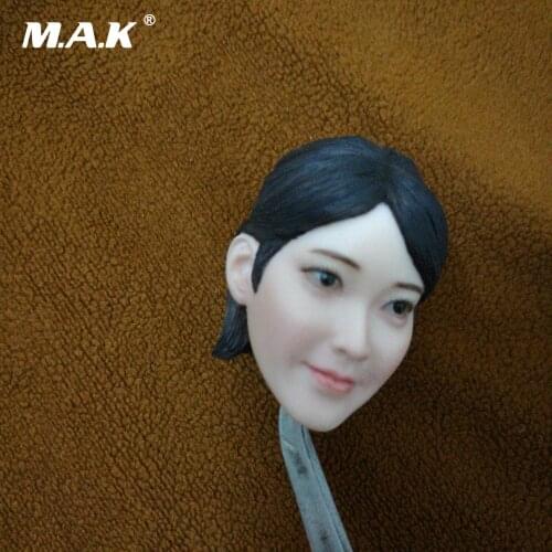 1/6 Scale Female Head Sculpt Accessory Beauty Air Hostess Hard Hairstyle wITH Smile Face Ver. for 12'' Pale Figure