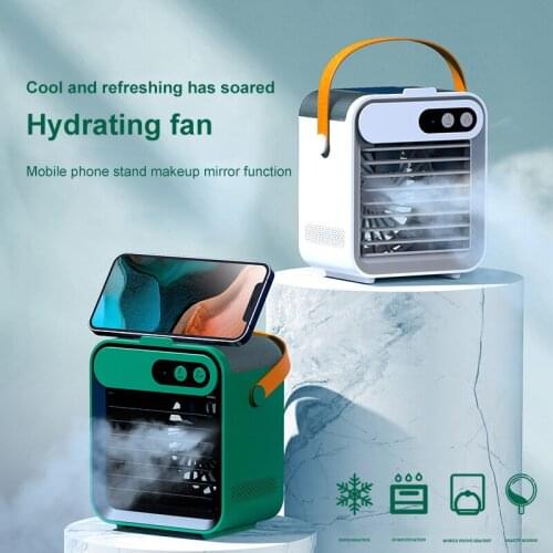 Mini Refrigeration Air Conditioner Household Small Air Cooler Portable Mobile Humidification Desktop Water-cooled Electric Fan
