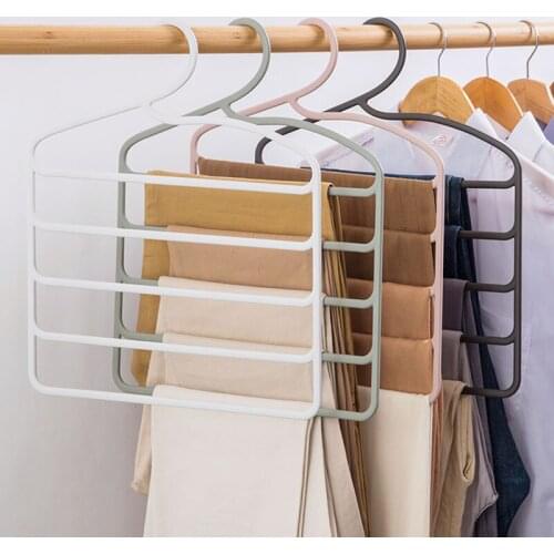 Multilayer Kleerhangers Broek Organizer Rack Ruimtebesparend Garderobe Kast Opbergrek Jeans Broek Hanger Riem Handdoekenrek