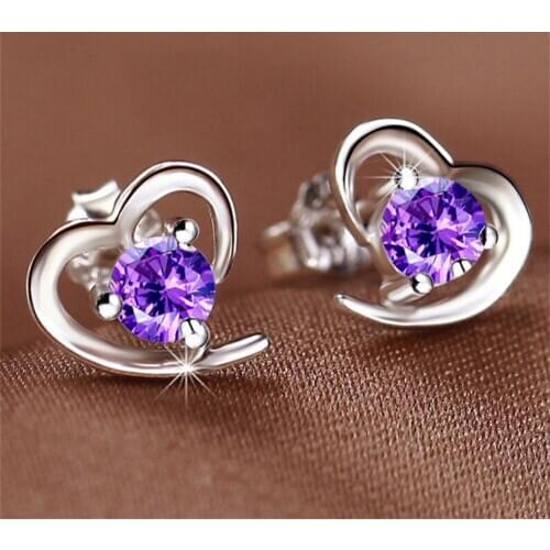 Fashion Stud Earrings Women Stainless Steel Jewelry Hot Sale Earrings with Rhinestone Female Ears Accessories Gift for Ladies