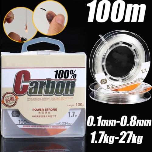Monofilament Fishing line Fluorocarbon 100% Fluorocarbon line Fishing Thread Leash Cord Snood For Fishing Japan