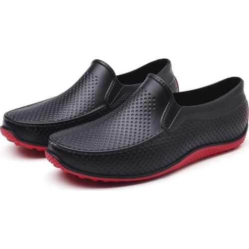 2021Rain shoes men tide low short barrel rain boots anti-slip waterproof shoes wear-resistant kitchen work light thick rubber sh