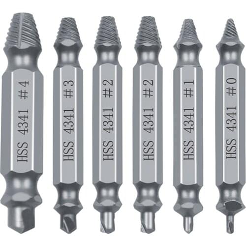 6 Piece Screw Extractor Set ,Great For Stripped, Broken, Stuck Or Damaged And Screw Removal, Remover Tool