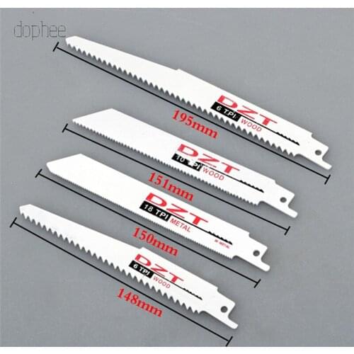 Dophee 10pcs Reciprocating Saw Blade Kit saw blades for Wood Metal Cutting Power Tools Accessories
