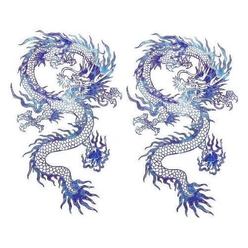 Two spray dragon car stickers cover scratches personalized diesel car accessories decoration creative for all cars PVC
