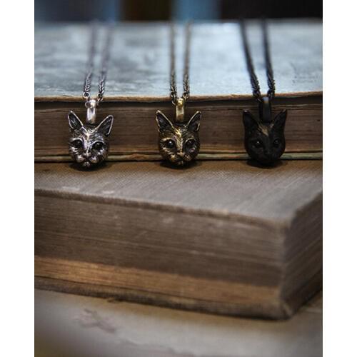 Hiphop Style Boho Chic Little Cat Head Necklace Sweetheart Baby Pet Necklace Girl Gift fashion Jewelry