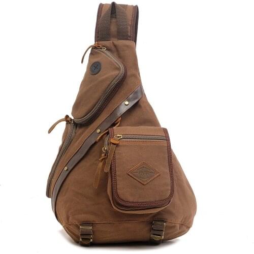 Casual Men Chest Pack Canvas Crossbody Bags for Men Shoulder Handbag Fashion Travel Cross Body Bag Male Chest bags