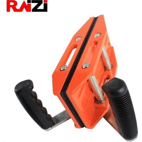 Raizi 1 Pc Double Handed Carry Clamps Tile Glass Granite Slab Carrying Clamp Tool 0-54 mm Grip Range Lifter With Black Rubber