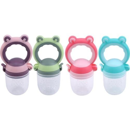 Newborn Frog Shape Baby Fresh Food Fruit Feeder Silicone Nipple Pacifier Teething Tool Toy For Newborn Baby Teether baby care su