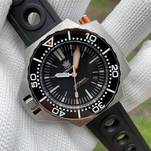 STEELDIVE 1969 Diver Watch Men Automatic Mechanical Watch 1200m Waterproof NH35A Sapphire Crystal C3 Luminous Mechanical Watch
