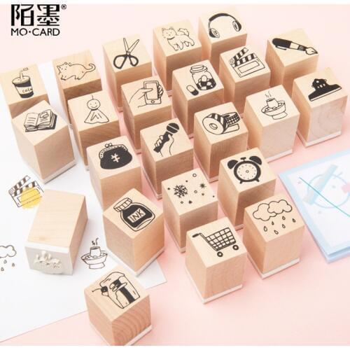 Vintage Life series Food Animal Cake wood stamp DIY craft wooden rubber stamps for scrapbooking stationery standard