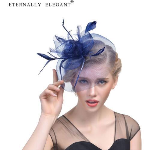 Vintage Feather Headdress Bridal Flower Fascinator Great Gatsby Bridal Headwear For Wedding Party Hats 2407