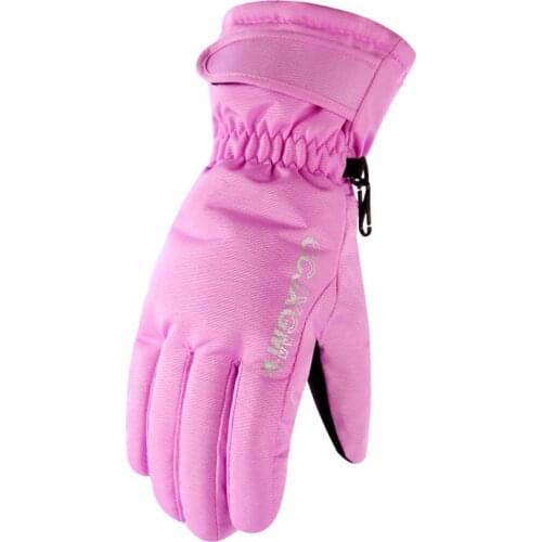 1pair Women Ski Snow Gloves Thermal Motorcycle Snowboard Winter Outdoor Waterproof Pull Buckle LongWindproof Warm Mittens Gloves