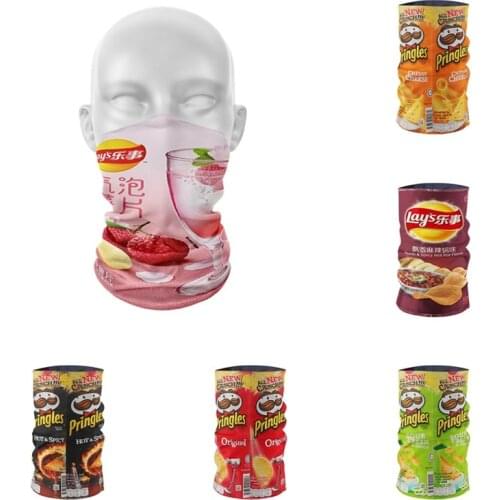 Women Pink Printed Scarf Fashion Outdoor Climbing Cycling Sports Windproof Face Bandanas Multifunctional Seamless HeadScarves