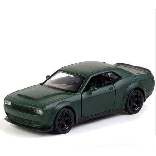 1:36 Alloy Car New Dodge-Challenger Sports Car Alloy Car Model Door Open Pull Back Toy Car Gifts For Boys Children Toy Car