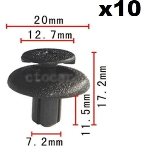 10pcs OEM Nylon Fastener Rivet Push-Type Retainer Clip For Lexus For Toyota 90467-07138 Direct push expansion buckle