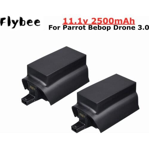 11.1V 2500mAh For Parrot Bebop Drone 3.0 Helicopter Replacement Battery Upgraded Lipo Battery Outdoor Drone Backup L50