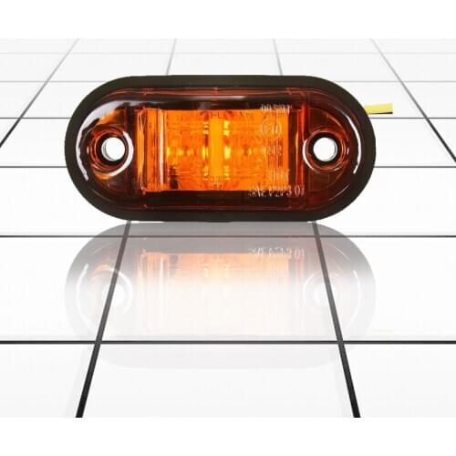 12V / 24V 2 LED Side Marker Lights Lamp For Car Truck Trailer E-marked Amber