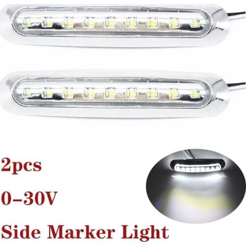 2pcs Waterproof 9LED Car Side Marker Light Indicator Trailer Light Rear Side Lamp Truck Car Lights 12V 24V Auto Car Bus Truck