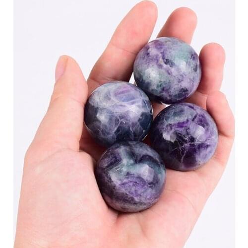 3 cm Crystal Ball Natural Stone Chakra Undrilled Bead Amethyst Mineral Quartz Tiger Eye Sphere Decor Accessory Hand Massage Tool