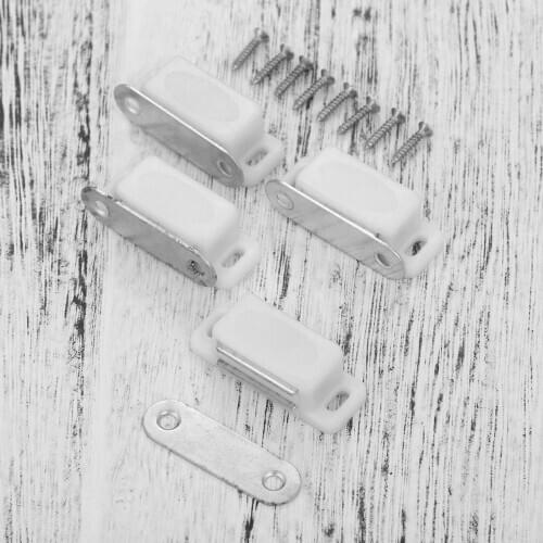 4Pcs Cabinet Cupboard Door- ardware Door Drawer Magnetic Catch Stop Stoppers Magnetic Cabinet Catches Furniture Hardware W/Screw