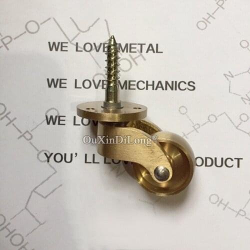 Brand New 4PCS Pure Brass Universal Furniture Casters Table Chair Sofa Bar Piano Wheels Pulleys Smoothly Rollers Runners