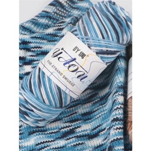 28colors 5 Strand Milk Cotton Decor Dyed Yarn Scarf Thread Manual DIY Baby Line Pure Cotton Wool Baby Thread