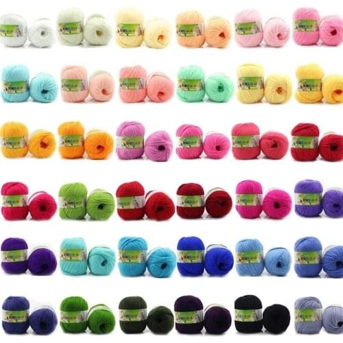 50 Grams/Ball Crochet Cotton yarn For knitting Bargain Cotton Baby Milk Thread Worsted Handmade Wool Line Cheap