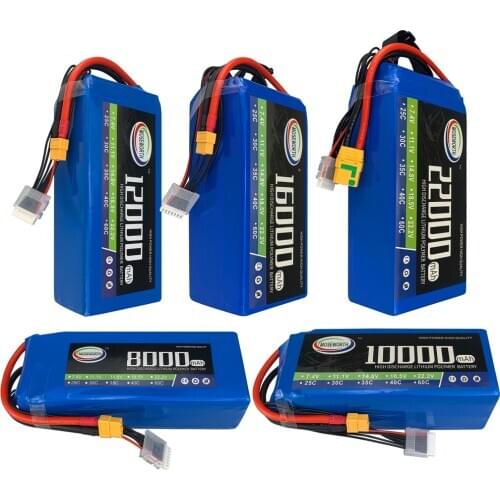 2S 3S 4S 5S 6S RC LiPo Battery 11.1V 14.8V 22.2V 10000 12000 16000 22000mAh 25C 35C For RC Airplane Agricultural Aircraft Drone