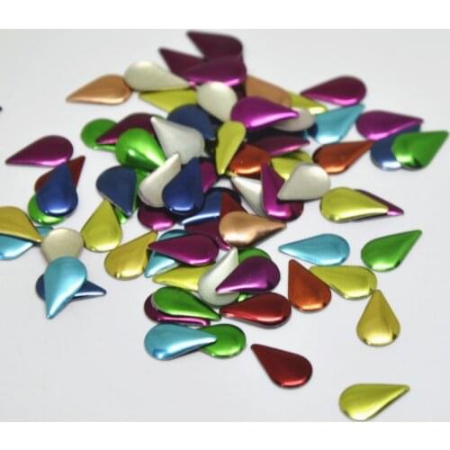 Loose Metal Hot-Fix Rhinestuds Drop Shape Metallic Decoration Beads Silver/Gold /mix color DR DIY Crafts Accessories applique