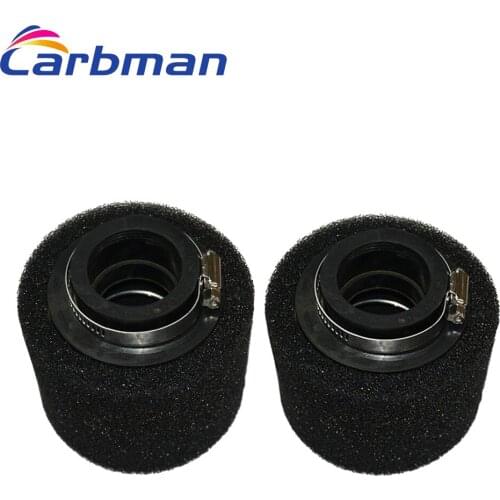 Carbman 2pcs Air Filters Straight Foam Cleaner Sponge Moped Scooter 35mm 38mm 42mm For CG125 150cc Dirt Pit Bike Motocycle