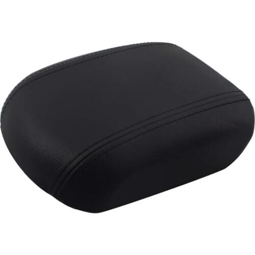 Car Center Console Armrest Cover PU Leather Auto Arm Rest Cushion Pads Fit for Cruze 2011-2015- Black