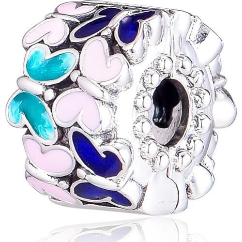 CKK Butterfly Arrangement Clip Beads Charms 925 Sterling Silver For Jewelry Making Fits Pandora Bracelet Kralen Berloque Perles