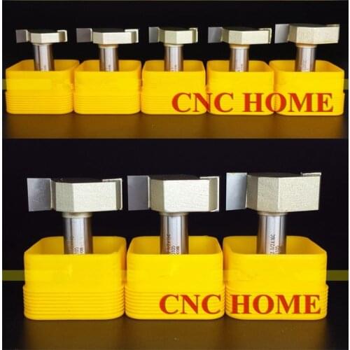 Arden T Shape Wood Router Bits, Slotted Knife, Metric Blade Milling Cutter 1/2" Shank Tools for Carpentry