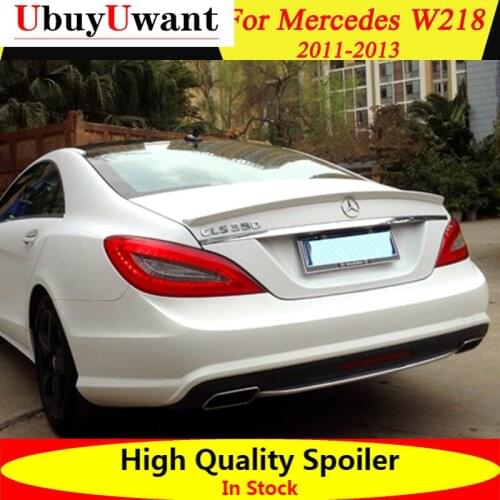 For Mercedes W218 2011-2013 Rear Spoiler High Quality ABS Primer Color Car Tail Wing Decoration For CLS300 CLS350 CLS63