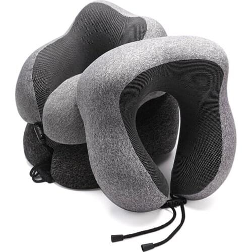 Travel Pillow U-Shaped Pillow Memory Foam Magnetic Cloth Neck Pillow Custom Cervical Pillow Slow Rebound Multi-Function 1 Pcs
