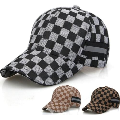 High Quality New Mens Baseball Cap Plaid Cotton Hat for Men Women Bone Gorras Snapback Hats Casual Dad Caps Outdoor Sun Cap