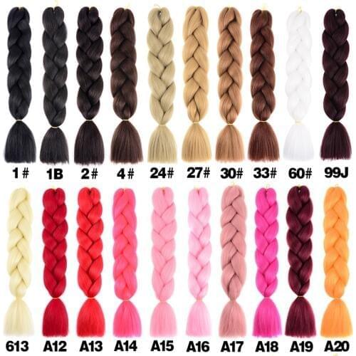 Loryana 100g Jumbo Braid Hair Extension Jumbo Braid 24"Synthetic Hair Braids Ombre Braiding Hair White Kanekalon Braiding Hair