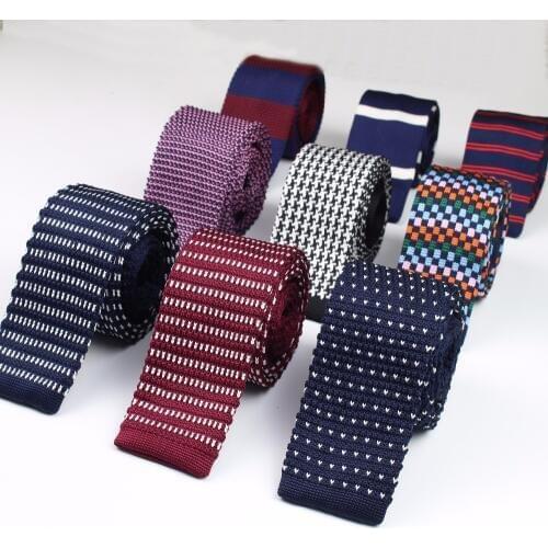 Fashion Mens Colourful Tie Knit Knitted Ties Necktie Narrow Slim Skinny Woven Cravate Narrow Neckties