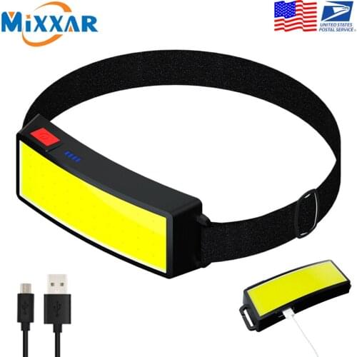 ZK20 Dropshipping New Lightweight Style Headlamp Portable Mini COB LED Headlight Built-in Battery USB Rechargeable Head lamp
