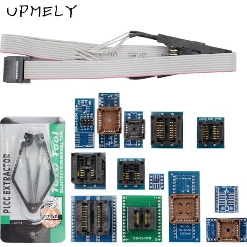 Genuine New Arrival Universal Adapter Socket*13 +IC Extractor for Programmer TL866A TL866CS G540 Programing Caculator High Speed