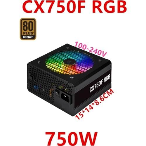 New PSU For Corsair Full Module 80plus Bronze Silent 750W Power Supply CX750F RGB