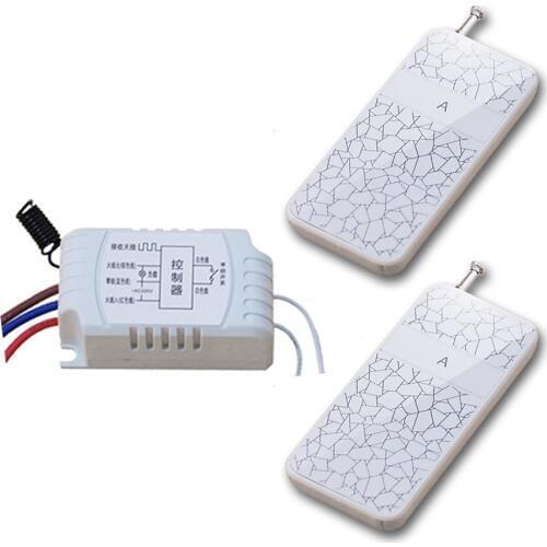New AC 220V 1 CH Channels Manual ON/OFF Lamp Light Wireless Remote Control Switch Receiver + 2 Transmitter 315/433Mhz