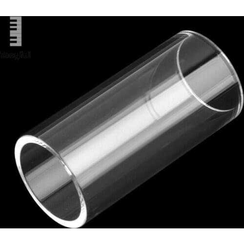 Tooyful 1Pc Guitar Slide Bar Stick Clear High Borosilicate Finger Knuckle Accessoery for Professional Players Electric Guitars