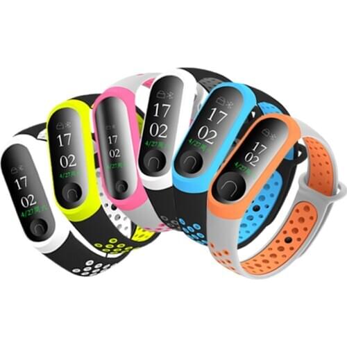Suitable for Xiaomi mi band 4 3 watch bracelet, creative hollow design 10 color silicone watch sport strap replacment bracelet
