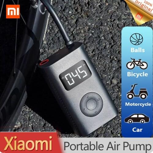Xiaomi Mi Portable Air Pump Tire Pressure Detection Xiaomi Products Rechargeable Electric Air Pump for Car Bike Motor Football